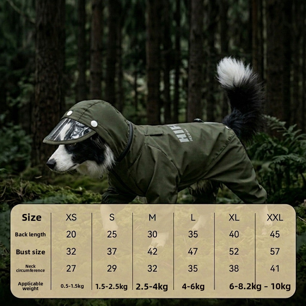 Full-Coverage Waterproof Dog Raincoat