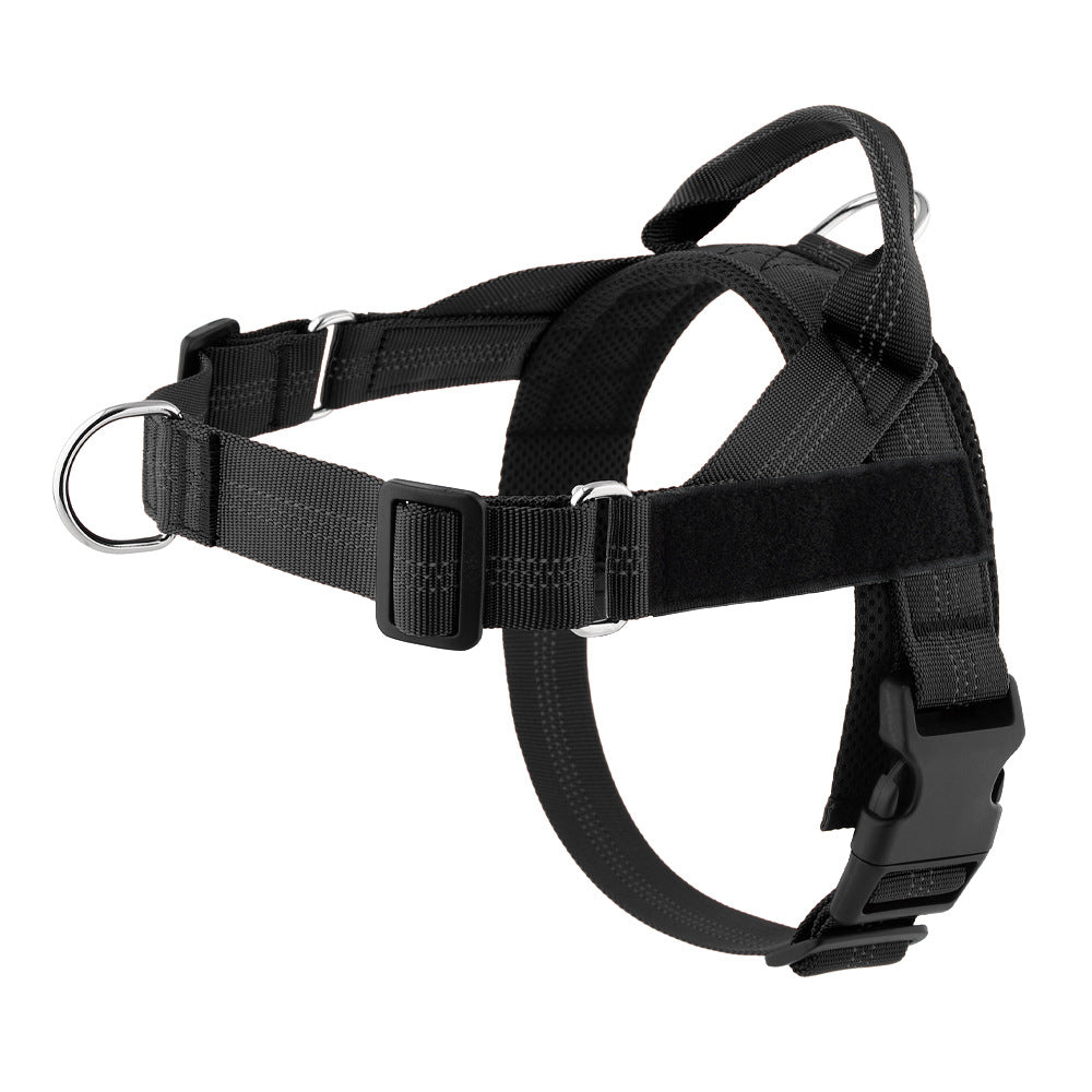 Black padded dog harness